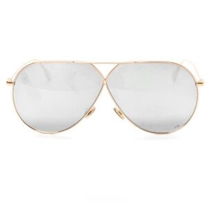 Christian Dior Stellaire 3 Gold Frame Sunglasses with Silver Mirrors